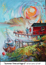 Summer Time at Fogo-2, Oil on Canvas